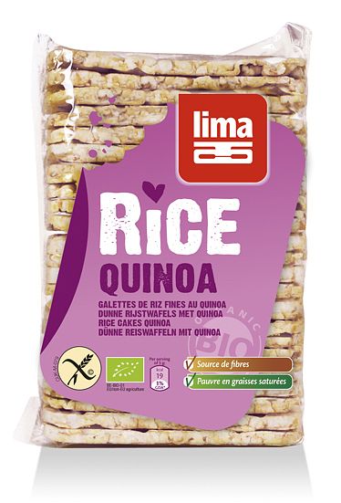Foto van Lima dunne rijstwafels quinoa 130gr
