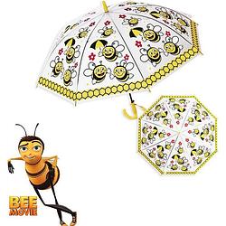 Foto van Kinderparaplu met bijen print 96 cm paraplu - disney kinderparaplu 96 cm automatische paraplu met transparant en fluitje