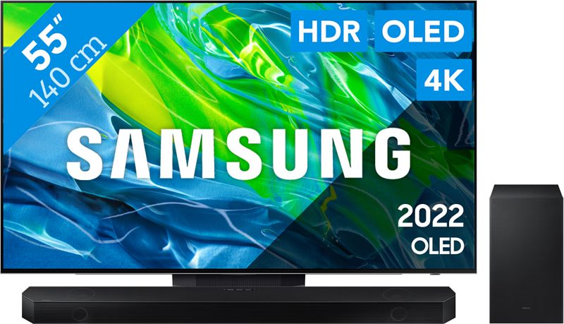 Foto van Samsung qd oled 55s95b (2022) + soundbar