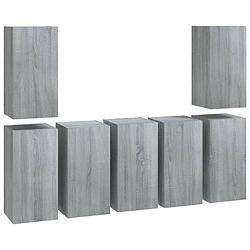 Foto van Vidaxl tv-meubels 7 st 30,5x30x60 cm bewerkt hout grijs sonoma eiken