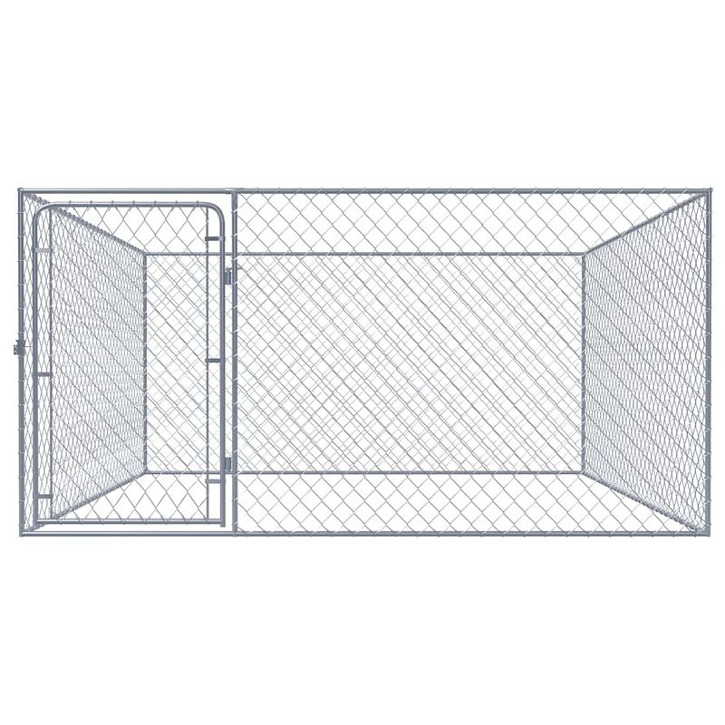 Foto van Infiori hondenkennel voor buiten 2x2x1 m gegalvaniseerd staal