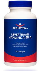 Foto van Orthovitaal levertraan vitamine a en d softgels