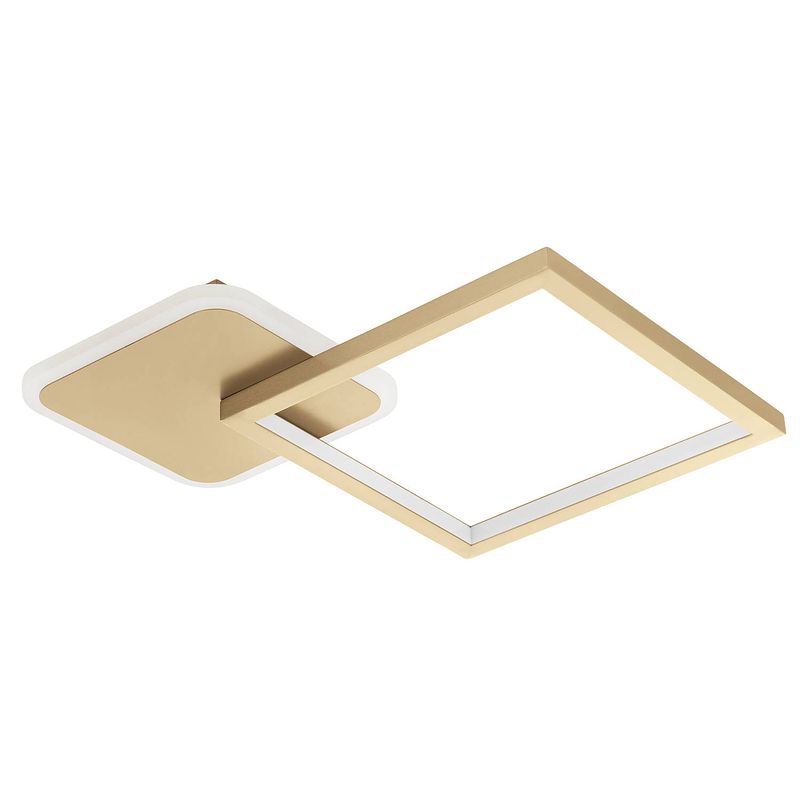 Foto van Eglo gafares plafondlamp - led - 33 cm - goud/wit - dimbaar