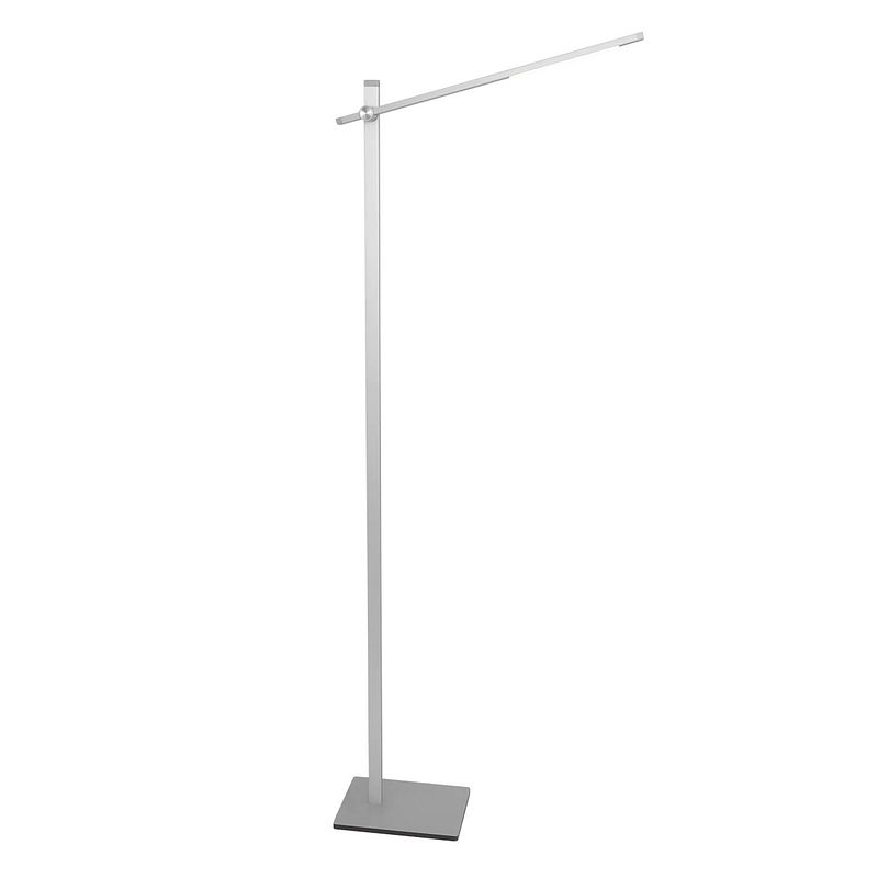 Foto van Design vloerlamp - mexlite - metaal - design - led - l: 52cm - voor binnen - woonkamer - eetkamer - zilver