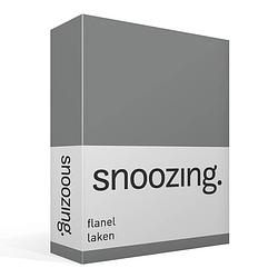 Foto van Snoozing - flanel - laken - lits-jumeaux - 240x260 - antraciet