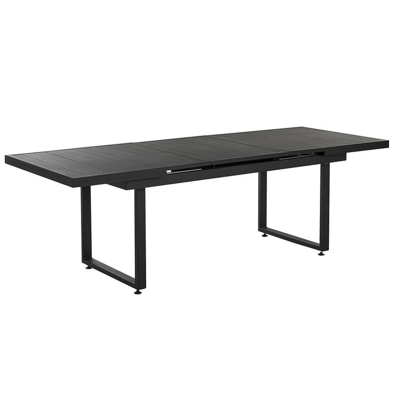 Foto van Beliani valcanetto - verlengbare tafel-zwart-aluminium