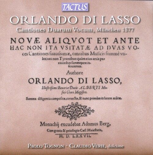 Foto van Di lasso: cantiones duarum vocum - cd (8007194104912)