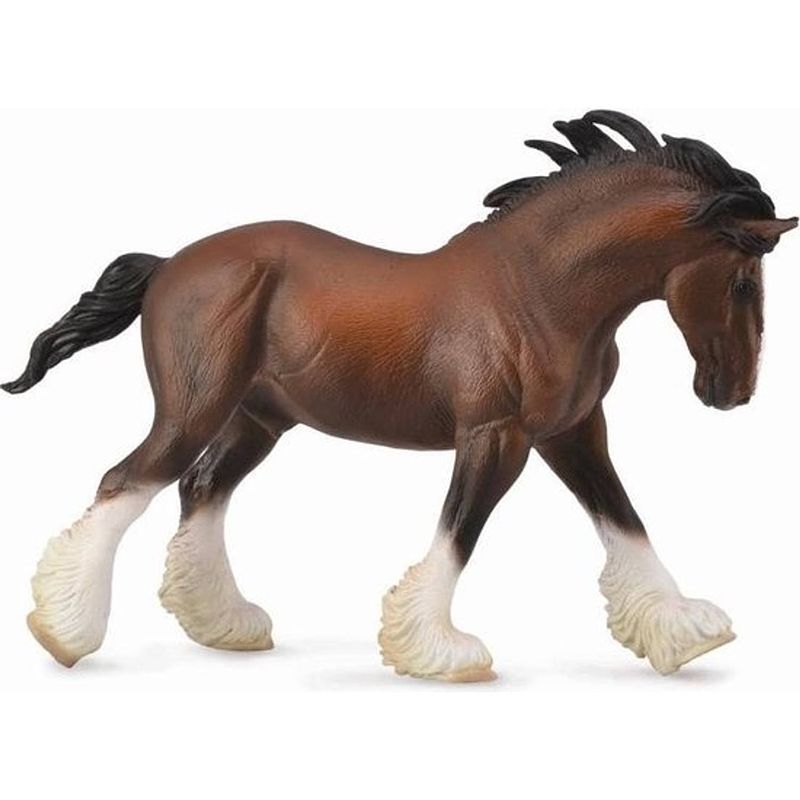 Foto van Collecta paarden: clydesdale hengst 20 cm bruin