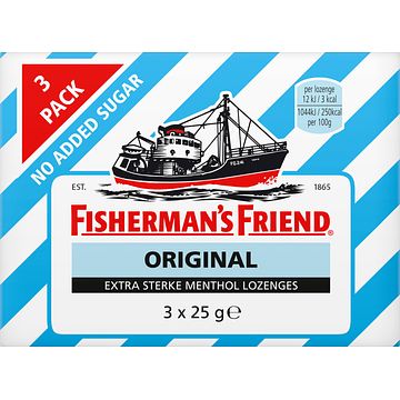 Foto van Fisherman'ss friend no added sugar 3 pack 3 x 25g bij jumbo