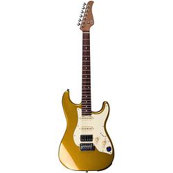 Foto van Mooer gtrs guitars standard 800 gold intelligent guitar met gigbag
