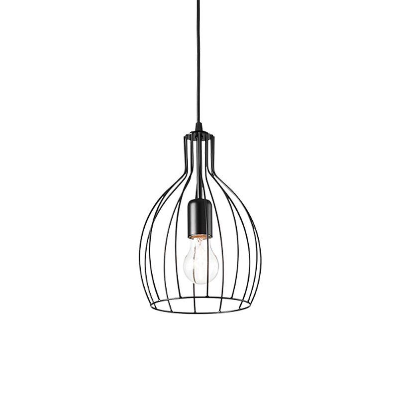 Foto van Ideal lux - ampolla - hanglamp - metaal - e27 - zwart