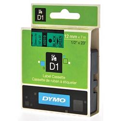 Foto van Dymo d1 tape 12 mm, zwart op groen