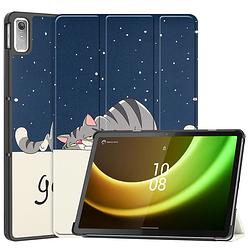 Foto van Basey lenovo tab p11 (2e gen) hoesje kunstleer hoes case cover lenovo tab p11 (2e gen)-kat