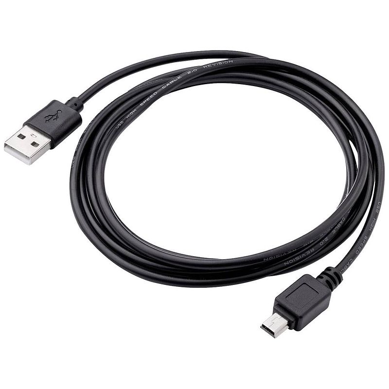 Foto van Akyga usb-kabel usb-a stekker, usb-mini-b stekker 1.8 m zwart ak-usb-03