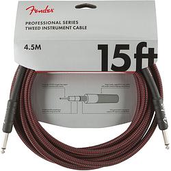 Foto van Fender professional tweed instrumentkabel 4.5 meter rood