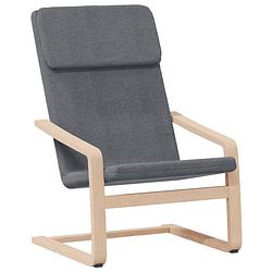 Foto van Vidaxl relaxstoel met voetenbank stof donkergrijs