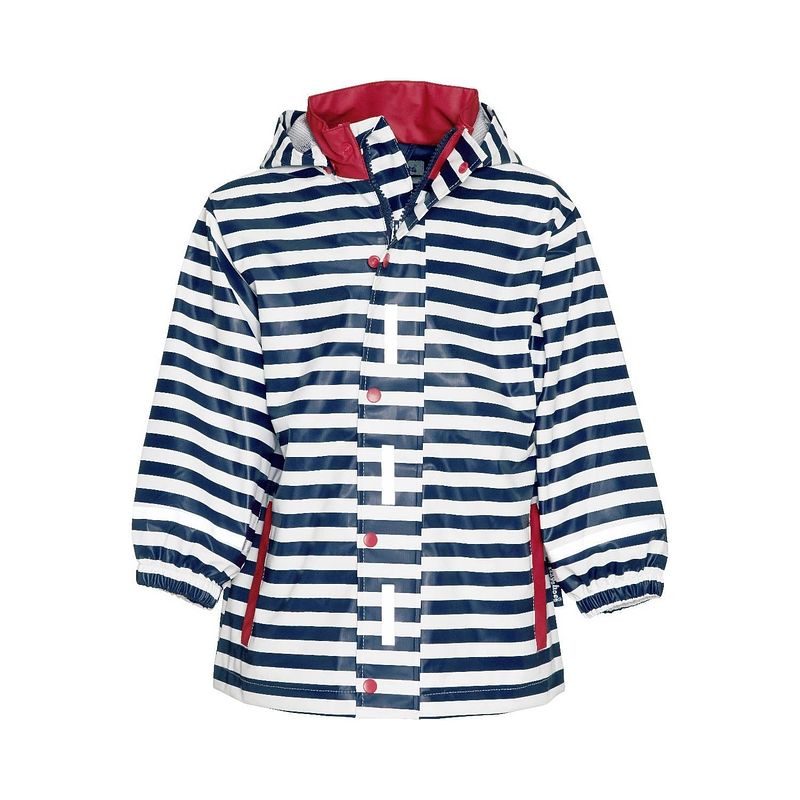 Foto van Playshoes regenjas maritiem navy/wit junior maat 86