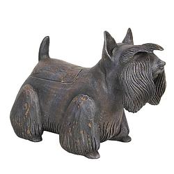 Foto van Clayre & eef decoratie hond 30*12*20 cm bruin hout / kunststof