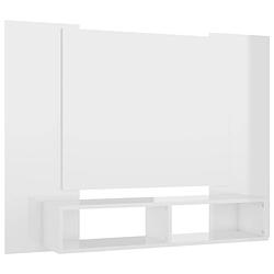 Foto van Vidaxl tv-wandmeubel 120x23,5x90 cm spaanplaat hoogglans wit