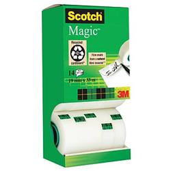 Foto van Scotch plakband scotch magic tape, value pack 12 + 2 rollen gratis