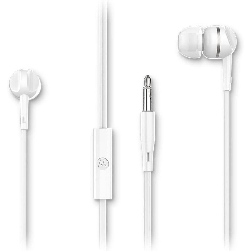 Foto van Motorola sound oordopjes met draad 105 - in-ear oordopjes - in-line microfoon - wit