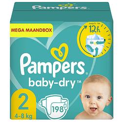 Foto van Pampers - baby dry - maat 2 - mega maandbox - 198 luiers