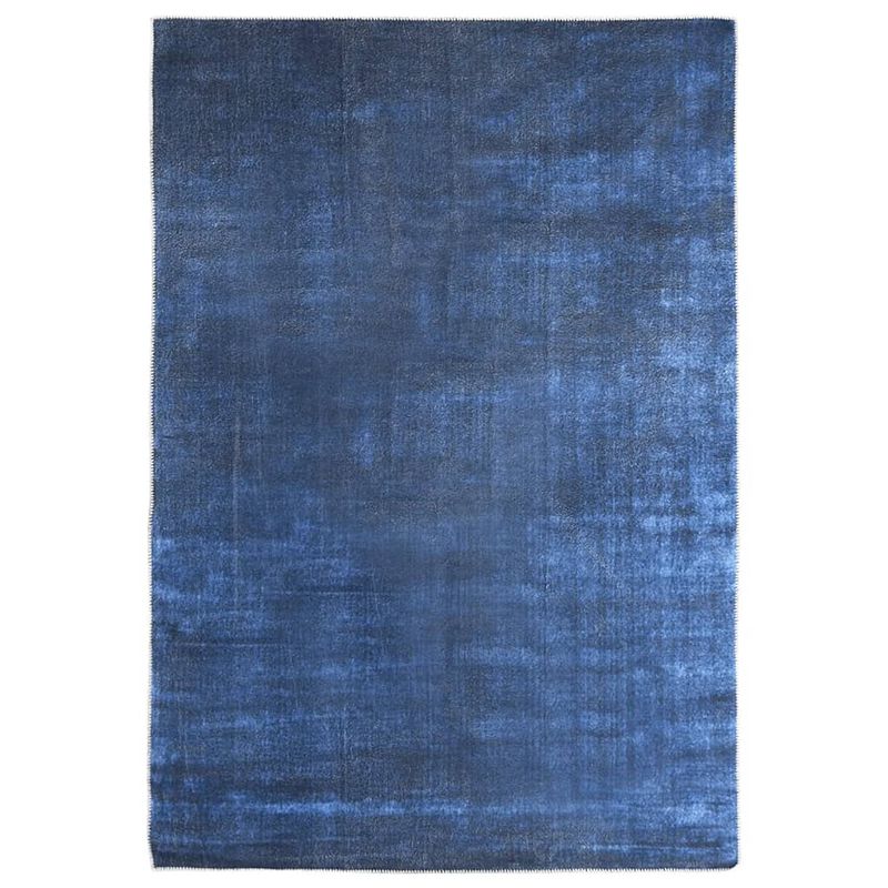 Foto van Vidaxl vloerkleed wasbaar opvouwbaar 200x300 cm polyester marineblauw