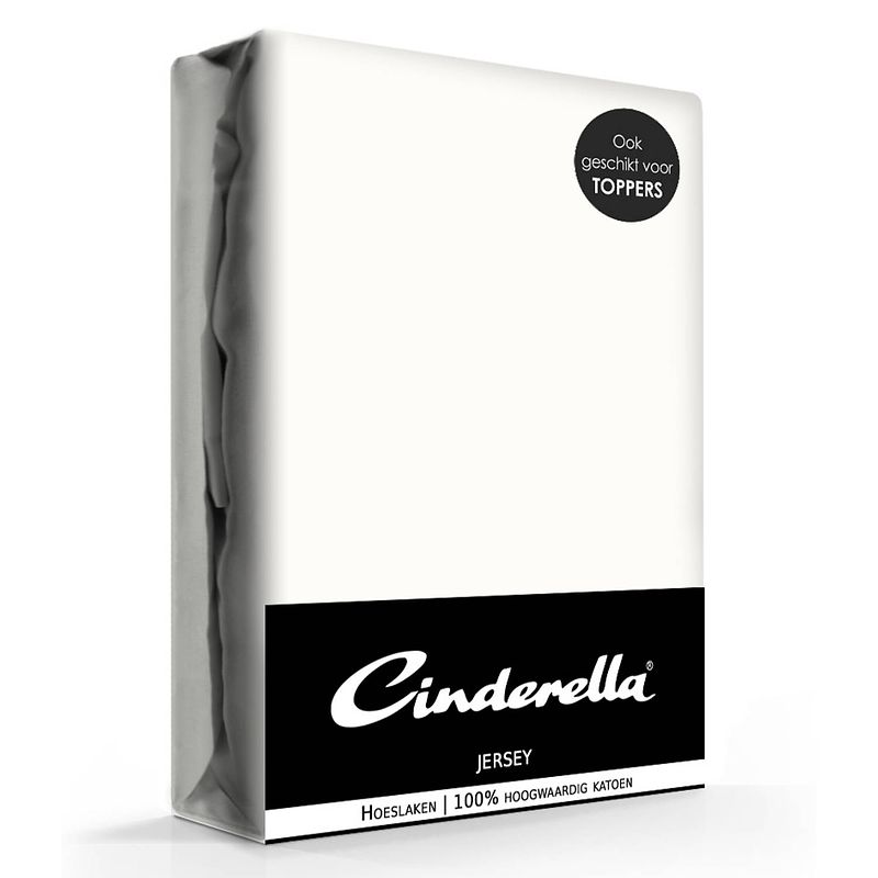 Foto van Cinderella jersey hoeslaken ivory-90 x 210/220 cm