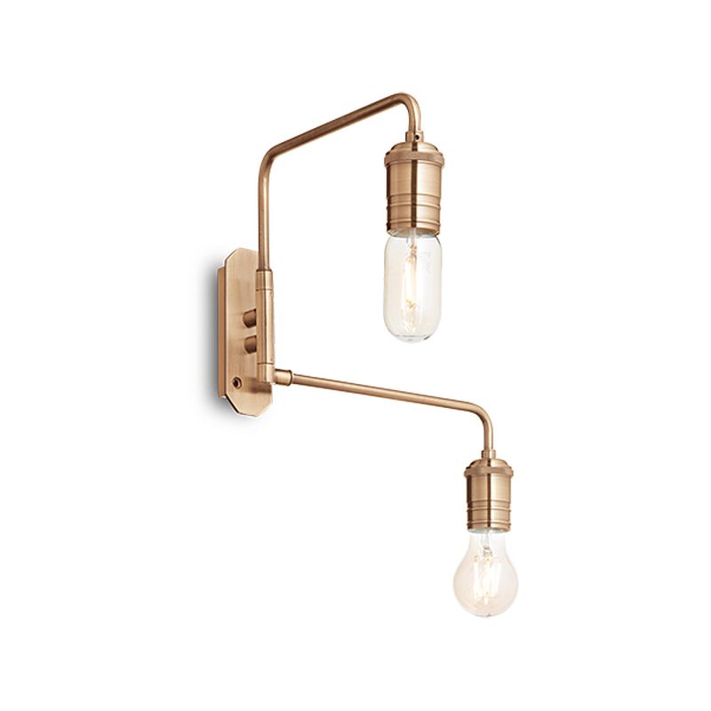 Foto van Moderne messing wandlamp triumph - ideal lux - e27 - stijlvolle verlichting voor binnen