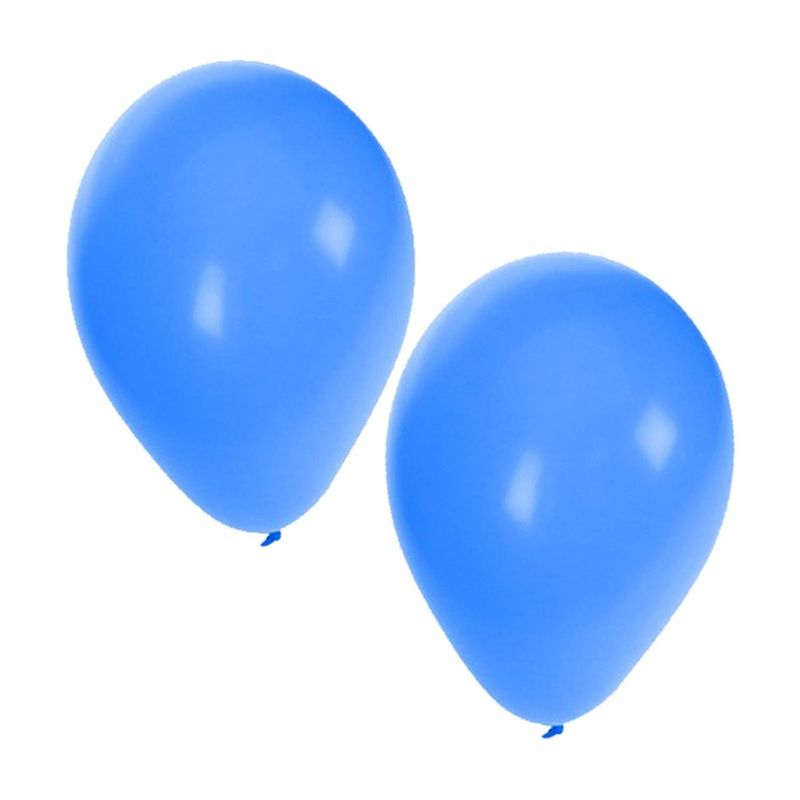 Foto van 25x stuks blauwe party ballonnen van 27 cm - ballonnen