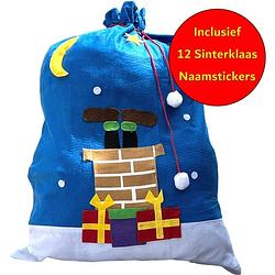 Foto van Zak van sinterklaas - geschenkzak - incl. 20 naamstickers - design-11 - afm. 90 x 60 cm