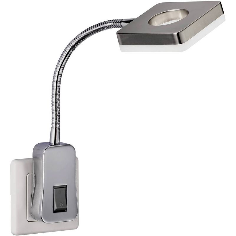 Foto van Wofi stekkerlamp led led vast ingebouwd 4 w nikkel (mat)