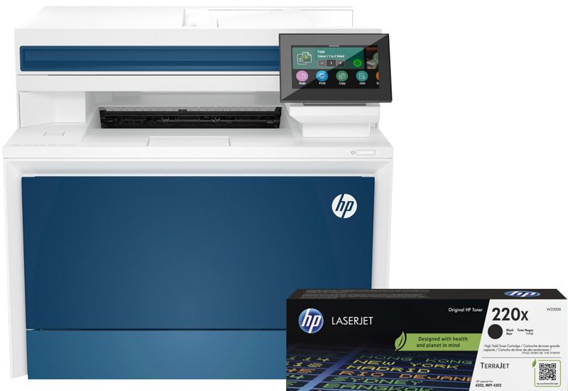 Foto van Hp color laserjet pro mfp 4302fdw + 1 extra zwarte xl toner