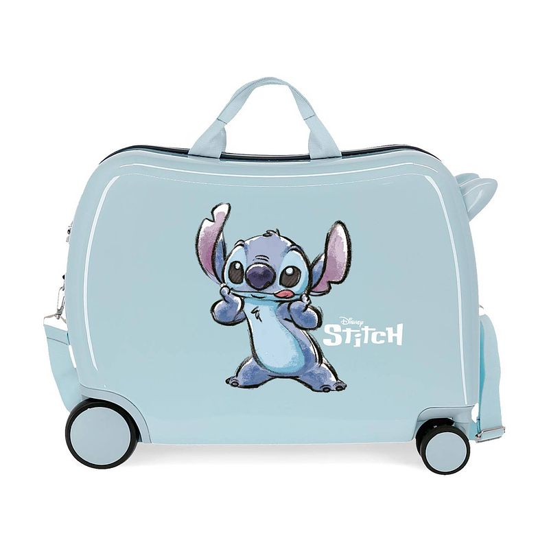 Foto van Stitch rol zit kinderkoffer abs meisjes blauw