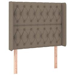 Foto van The living store hoofdbord - bedonderdeel - 103x16x118/128 cm - taupe