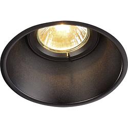 Foto van Slv 113140 horn-t inbouwlamp led gu10 50 w zwart (mat)