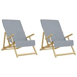 Foto van The living store strandhanddoeken - grijs - 60 x 135 cm - zacht en anti-slip