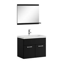Foto van Badplaats badkamermeubel montreal 02 60cm met spiegel - mat zwart