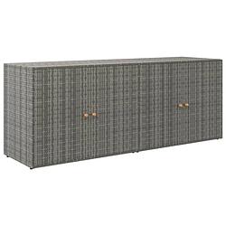 Foto van Vidaxl tuinkast 198x55,5x80 cm poly rattan grijs