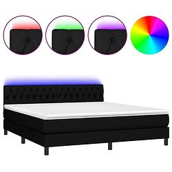 Foto van The living store boxspring bed - led - pocketvering - huidvriendelijk - 180x200 cm