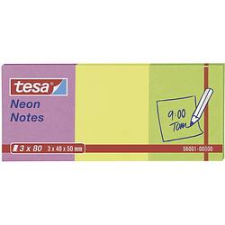 Foto van Tesa plaknotitie 56001-00-00 40 mm x 50 mm pink, geel, groen 240 vellen