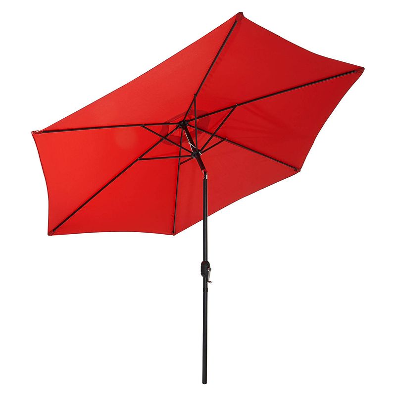 Foto van Goodvibes - kantelbare stalen parasol 270 cm - rood