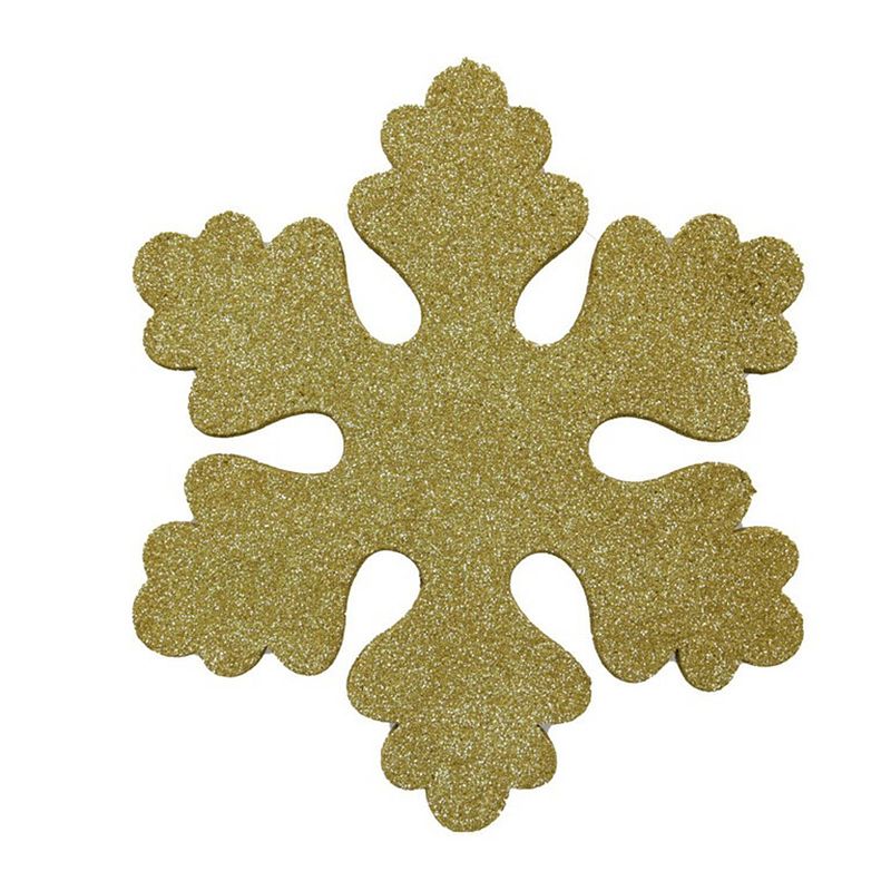 Foto van 1x gouden decoratie sneeuwvlok van foam 40 cm - hangdecoratie