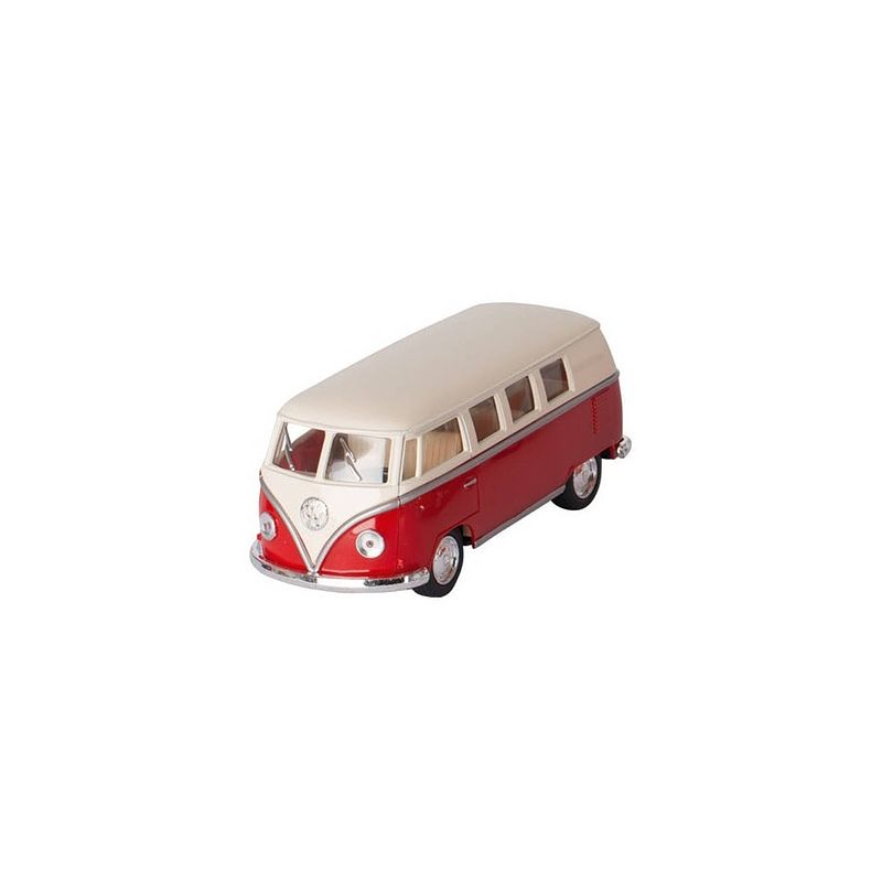 Foto van Goki volkswagen classic bus rood / wit (1962) 13 cm