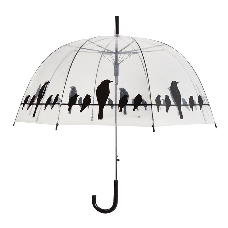 Foto van Esschert design paraplu transparant vogels op draad