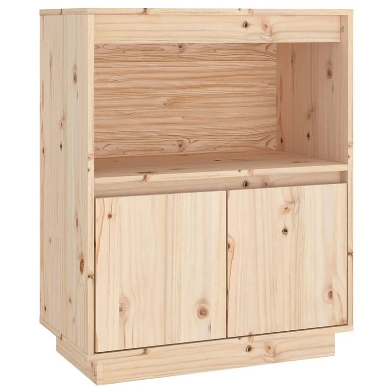 Foto van Vidaxl dressoir 60x34x75 cm massief grenenhout