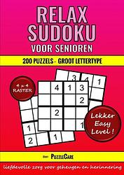 Foto van Sudoku relax voor senioren 4x4 raster - 200 puzzels groot lettertype - lekker easy level! - puzzle care - paperback (9789403702568)