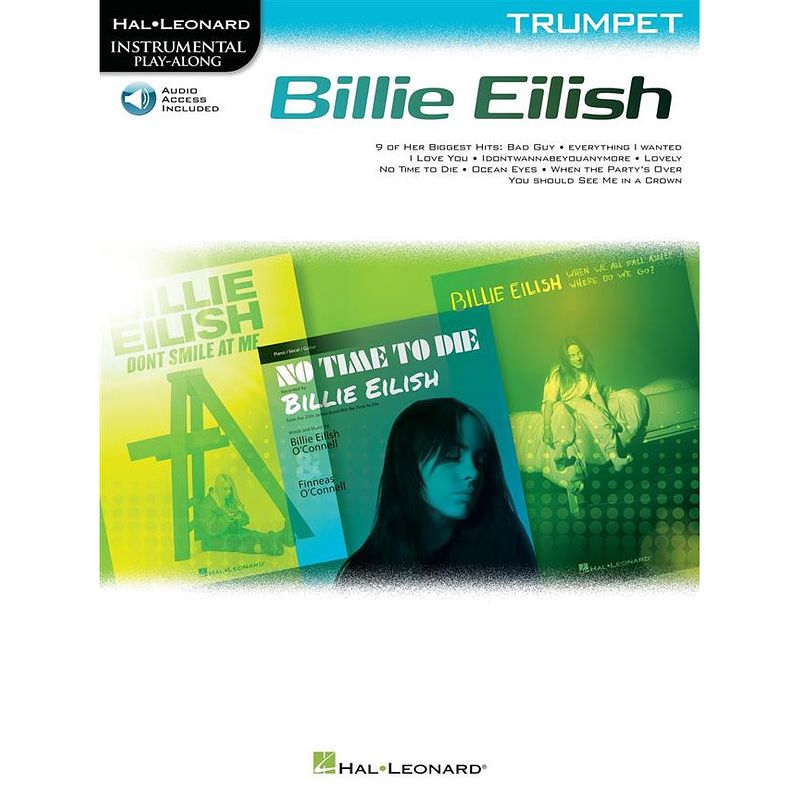 Foto van Hal leonard billie eilish play-along voor bb trompet incl. online audio