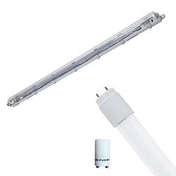 Foto van Led waterdichte tl armatuur met t8 buis - velvalux strela - 120cm - enkel - koppelbaar - waterdicht ip65 - 16w -