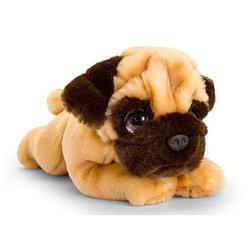 Foto van Keel toys pluche bruine mopshond honden knuffel 25 cm - knuffel huisdieren